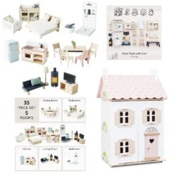 Le Toy Van Roseheart House With Furniture