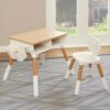 Liberty House Toys Scandi Pine Height Adjustable Table And Chair Set