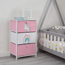 Liberty House Toys Unicorn 3 Drawer Kids Storage Chest