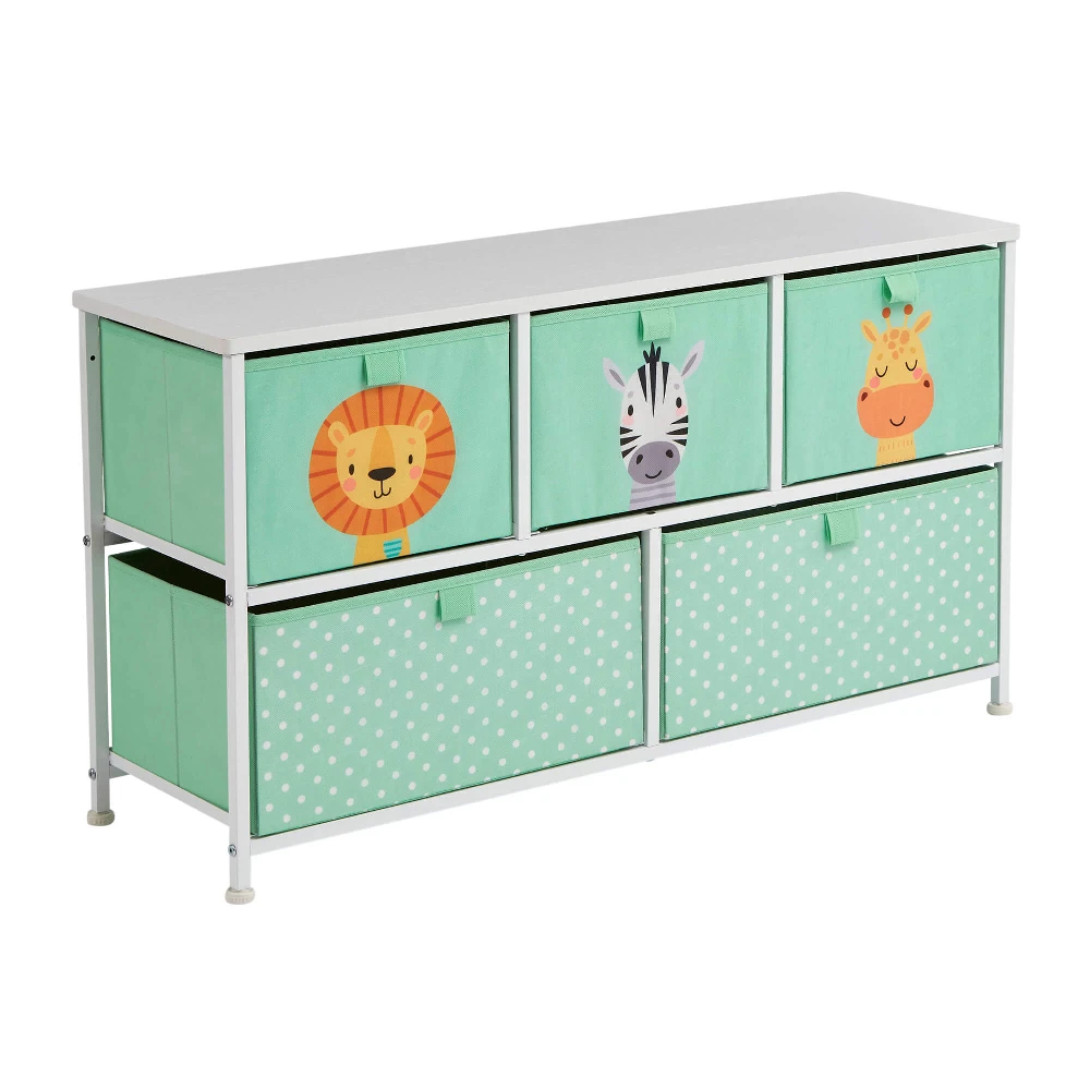 Liberty House Toys Jungle 5 Drawer Kids Storage Chest - Image 2