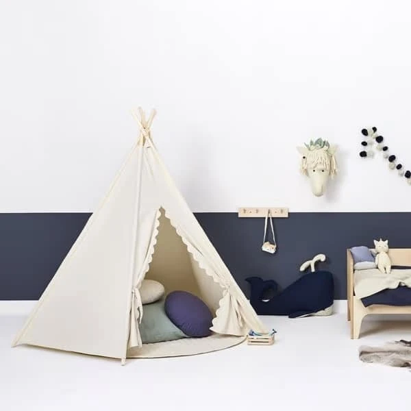 Little Green Sheep Teepee Play Tent – Linen - Image 3