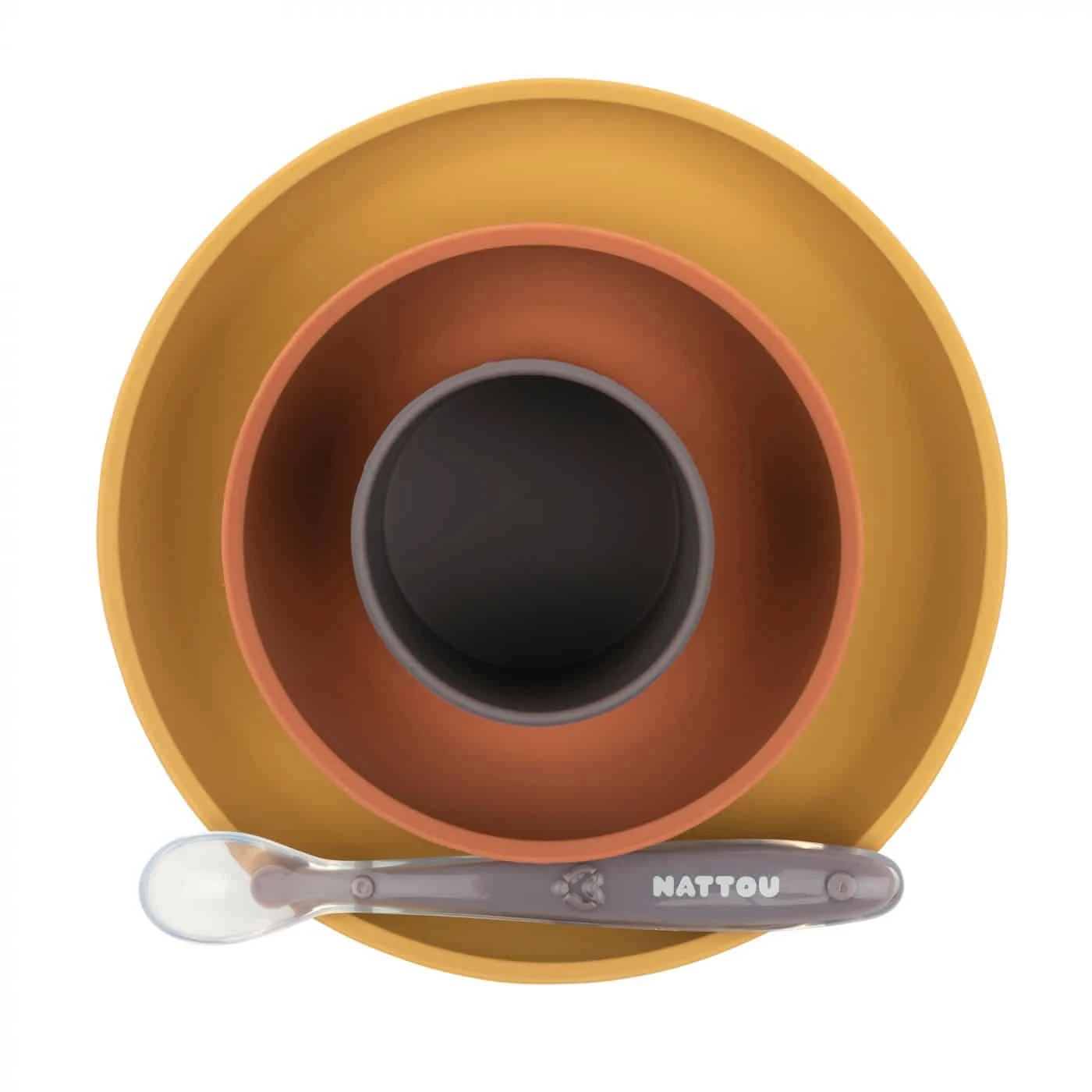 Nattou Ochre Silicone Tableware 4pc Set - Image 2