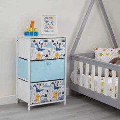 Liberty House Toys Dinosaur 3 Drawer Kids Storage Chest