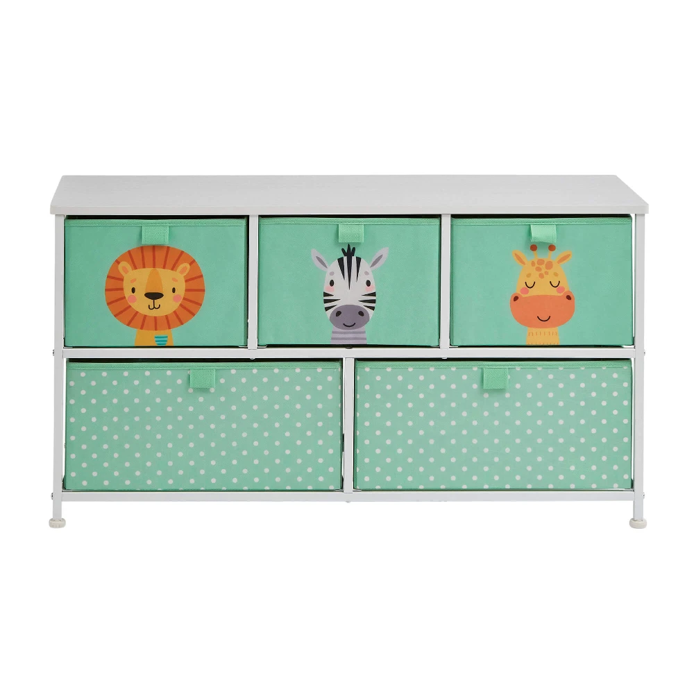 Liberty House Toys Jungle 5 Drawer Kids Storage Chest - Image 7