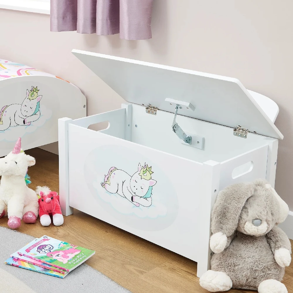 Liberty House Toys Kid’s Wooden Unicorn Toy Box - Image 2