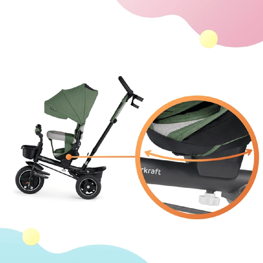 Kinderkraft Mauvelous Pink SPINSTEP Trike - Image 12