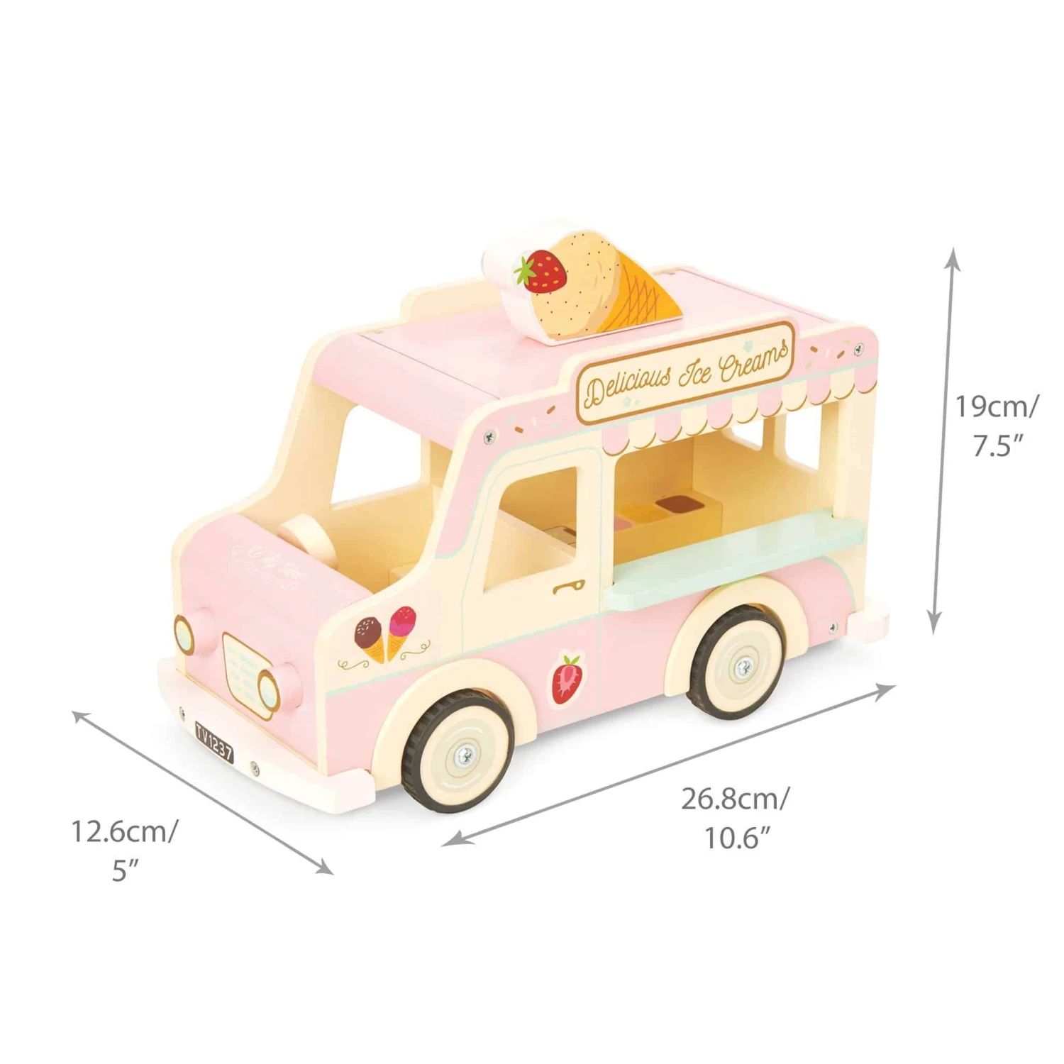 Le Toy Van Dolls House Ice Cream Van - Image 2