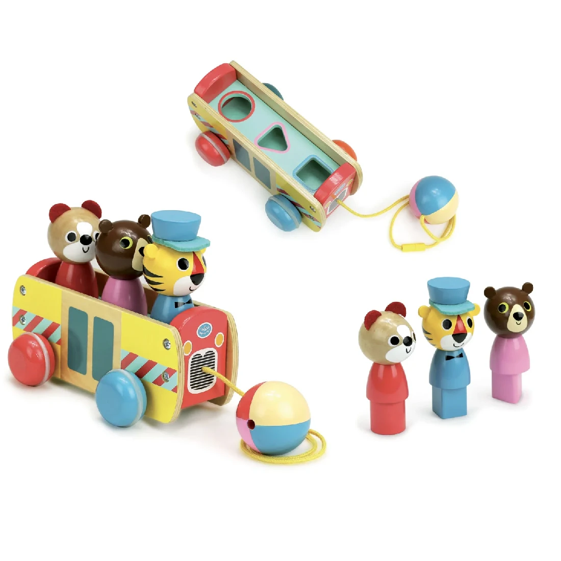 Vilac Coach Pull Toy - Image 2