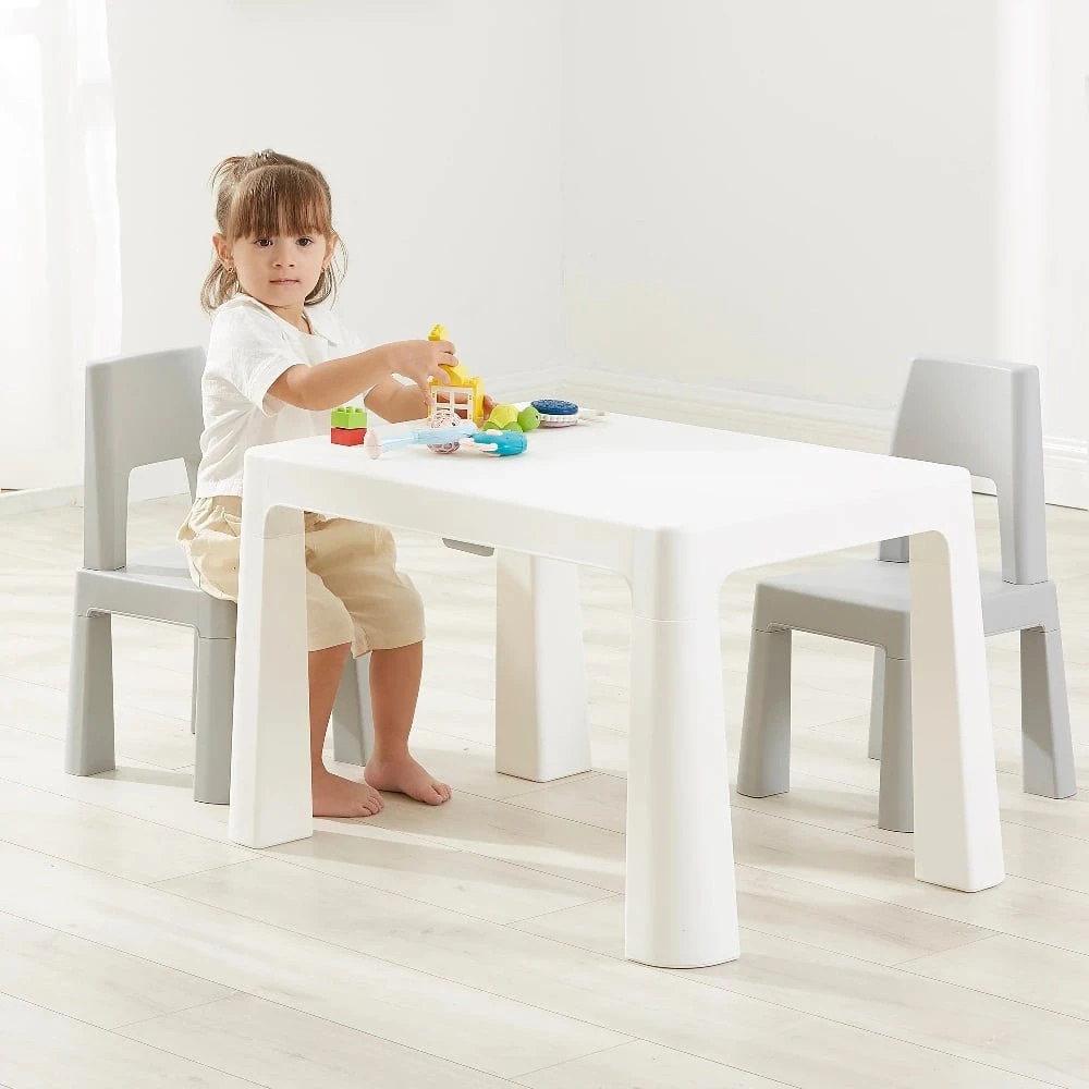 Liberty House Toys Grey Kids Height Adjustable Table And Chairs Set