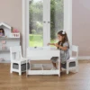 Liberty House Toys White Table And Chairs With Grey Bins