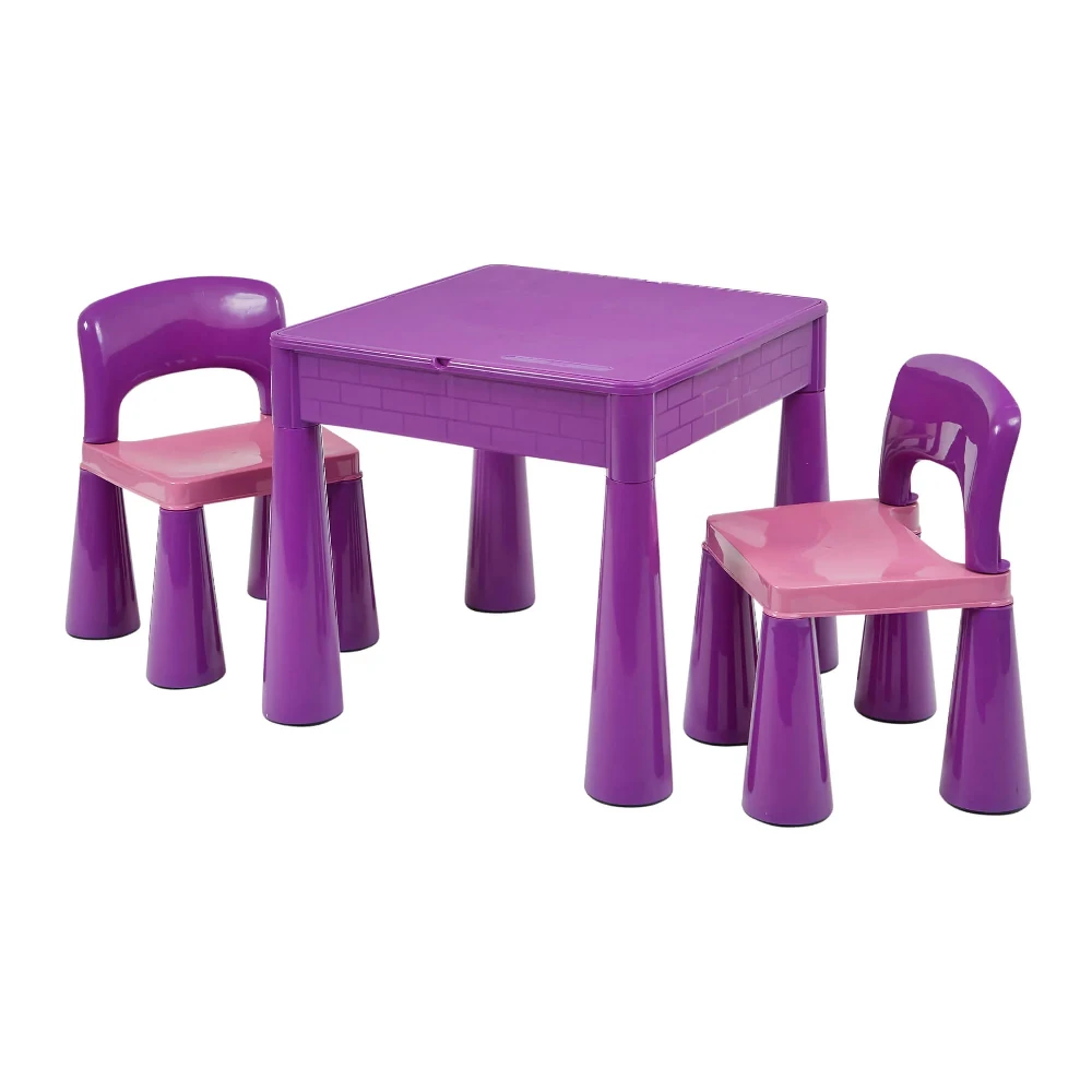 Liberty House Toys 5-in-1 Purple Activity Table And 2 Chairs Set - Image 3
