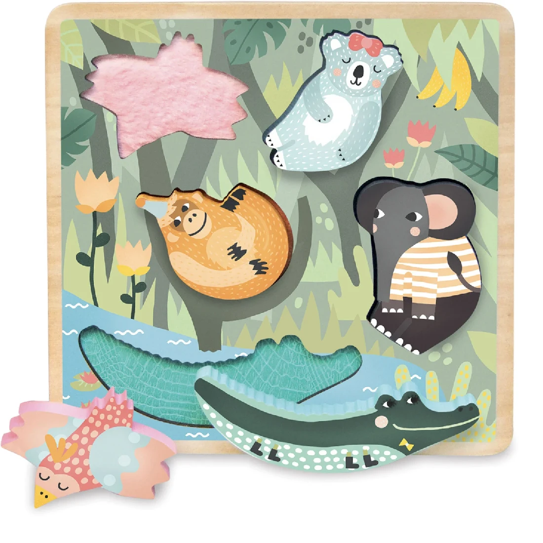 Vilac Jungle Touch And Feel Puzzle