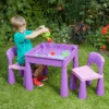 Liberty House Toys 5-in-1 Purple Activity Table And 2 Chairs Set