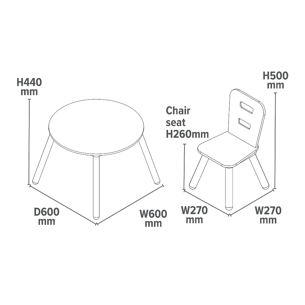 Liberty House Toys Kids Round Table And Chair Set - Image 4