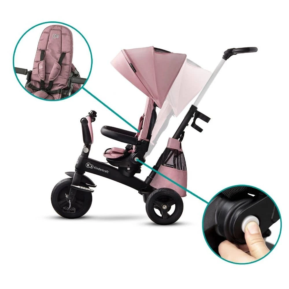 Kinderkraft Pink Easytwist Trike - Image 15