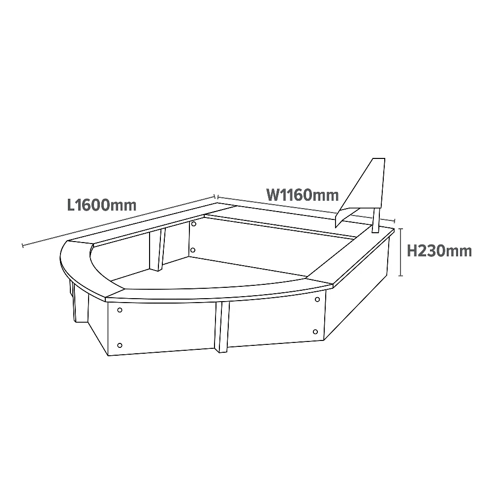 Liberty House Toys Kids Boat Sandpit With Seating And Cover - Image 5