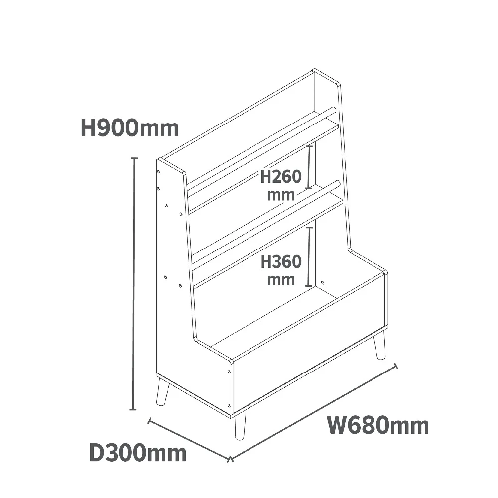 Liberty House Toys Kids White Bookcase And Toy Storage Cabinet - Image 4