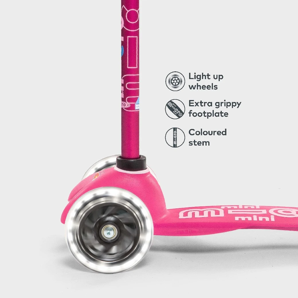 Mini Micro Scooter Light Up Wheels β Pink - Image 6