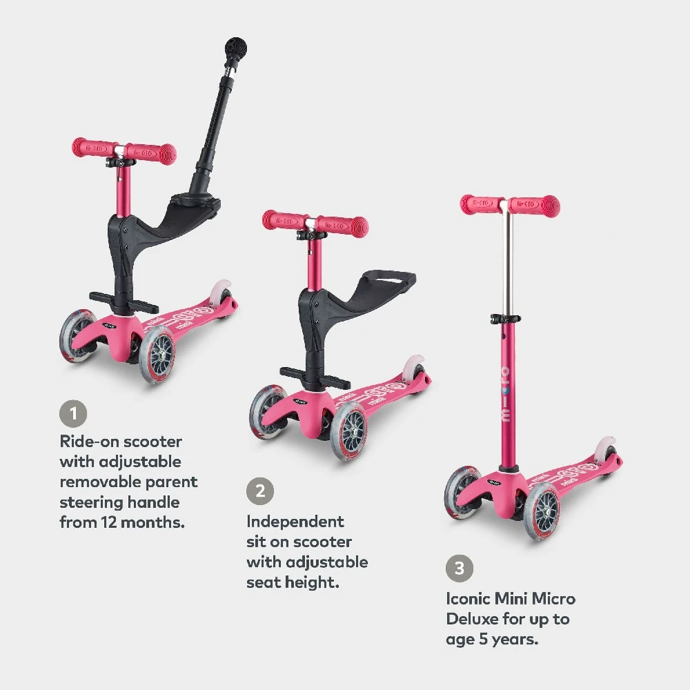 Mini Micro Sit And Scoot Push Along β Pink - Image 4