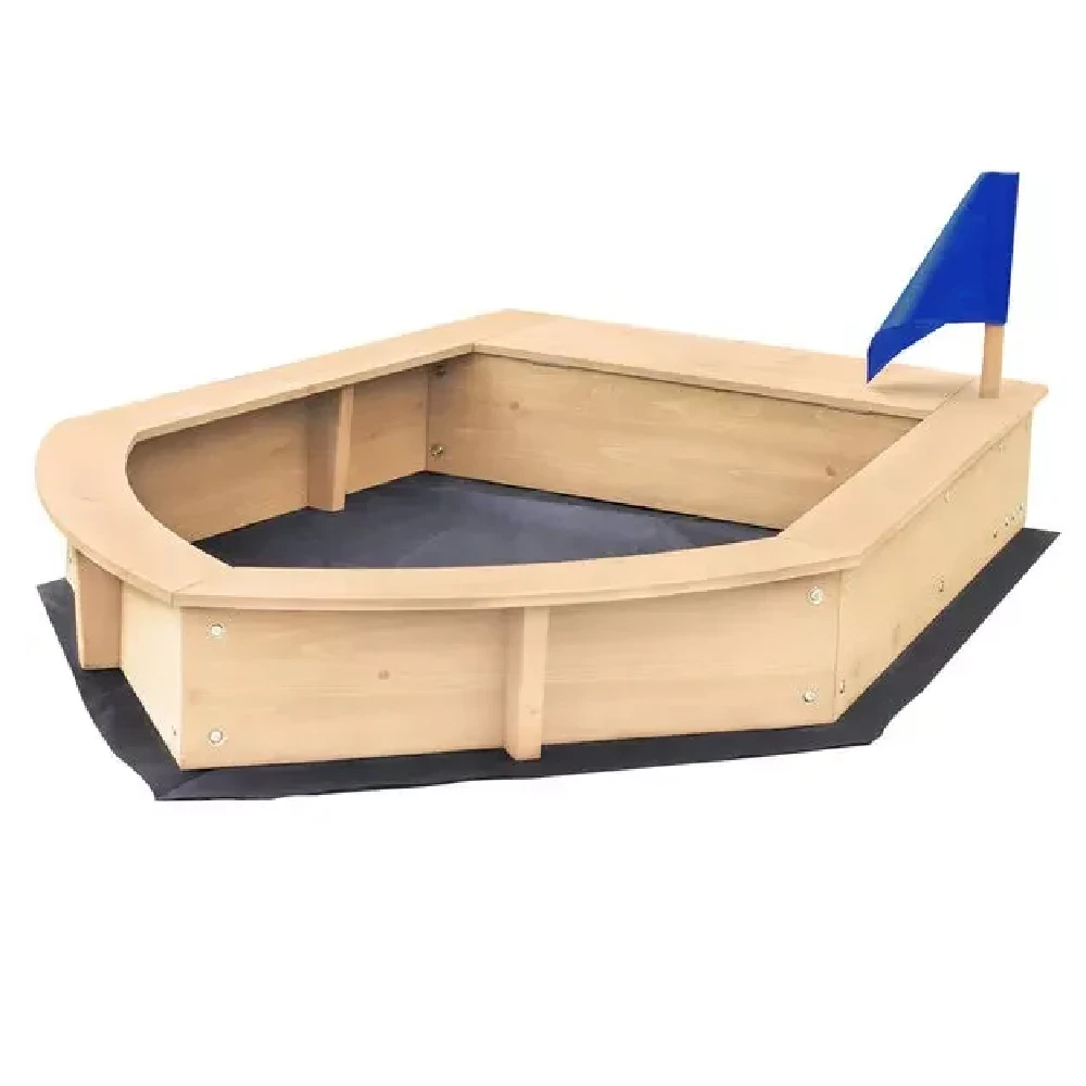 Liberty House Toys Kids Boat Sandpit With Seating And Cover - Image 3