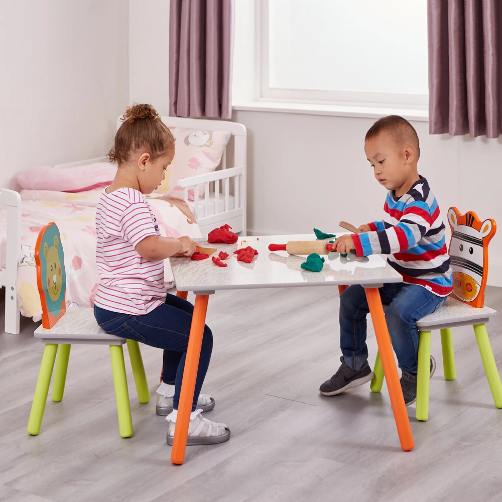 Liberty House Toys Lion And Zebra Table And Chairs