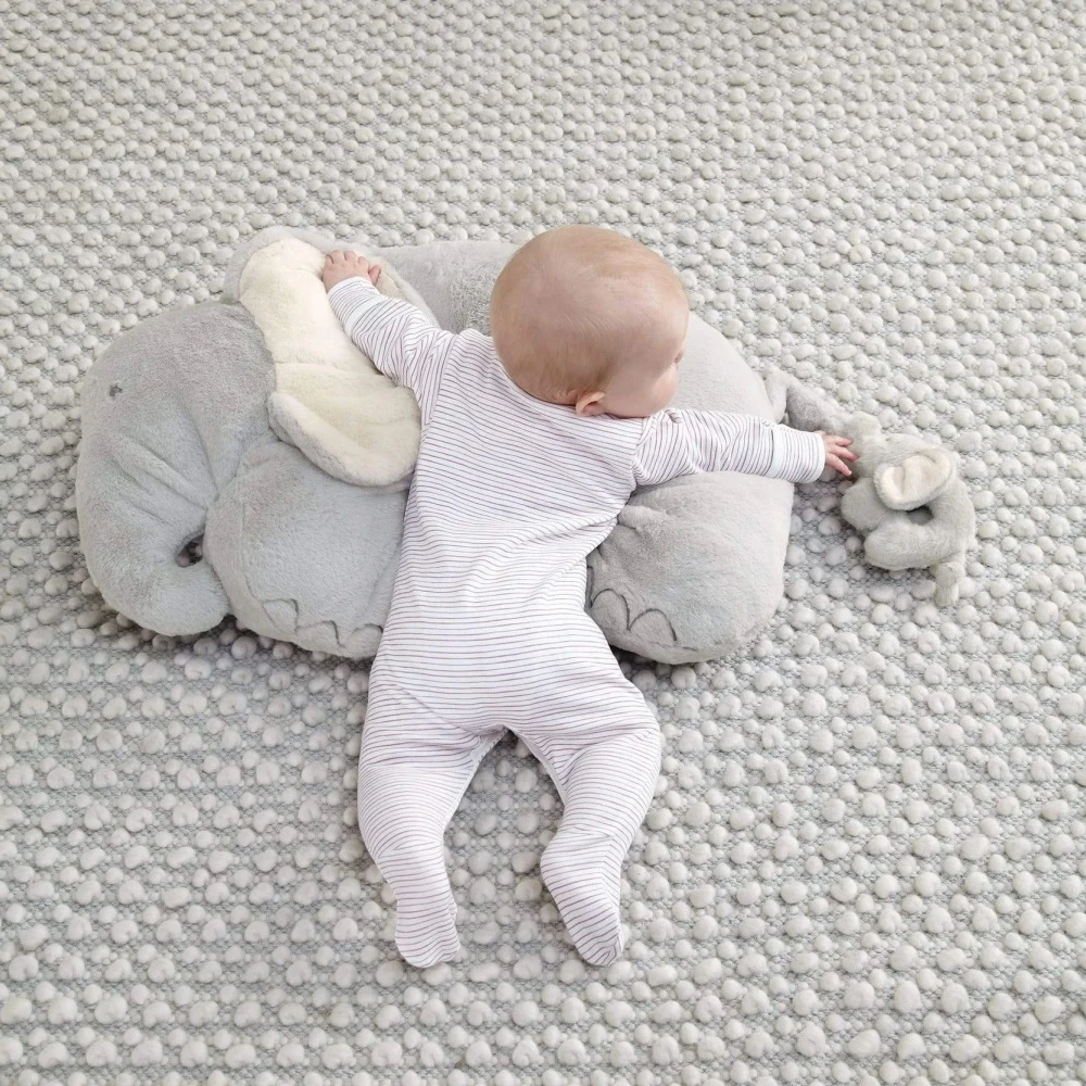 Mamas & Papas Tummy Time Snugglerug – Elephant & Baby - Image 2