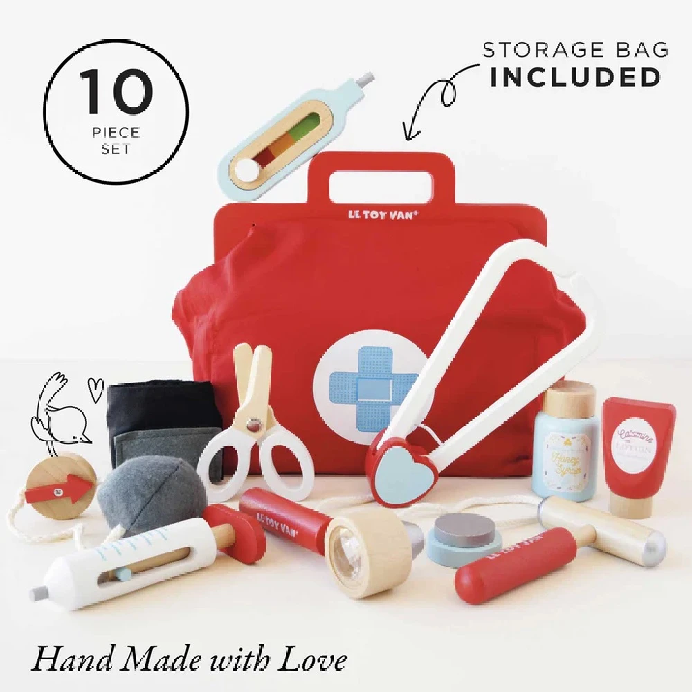 Le Toy Van Vintage Doctor Roleplay Wooden Kit - Image 3