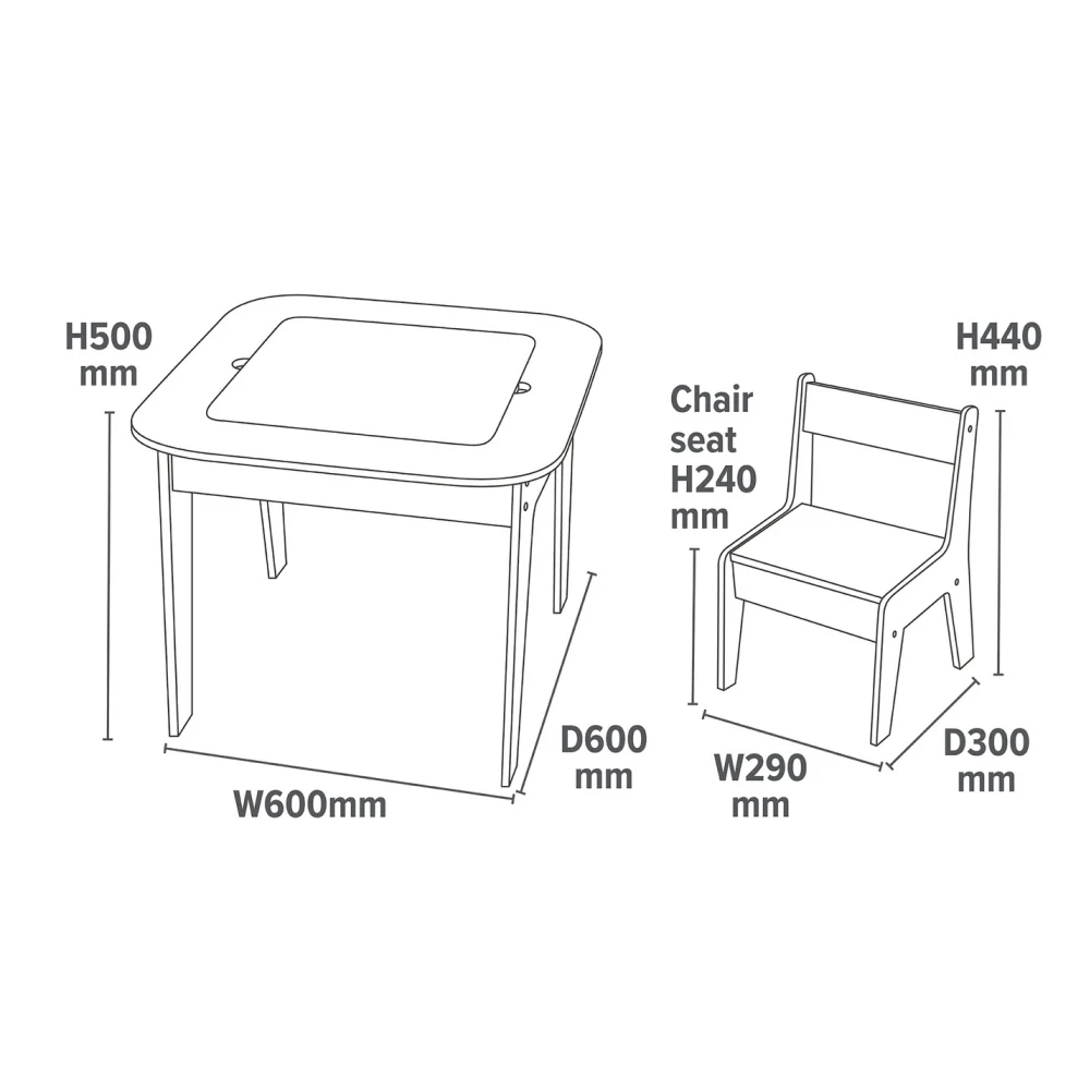 Liberty House Toys 3 In 1 Storage Table And Chair Set - Image 11