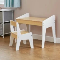Liberty House Toys Kids White And Pine Play Table