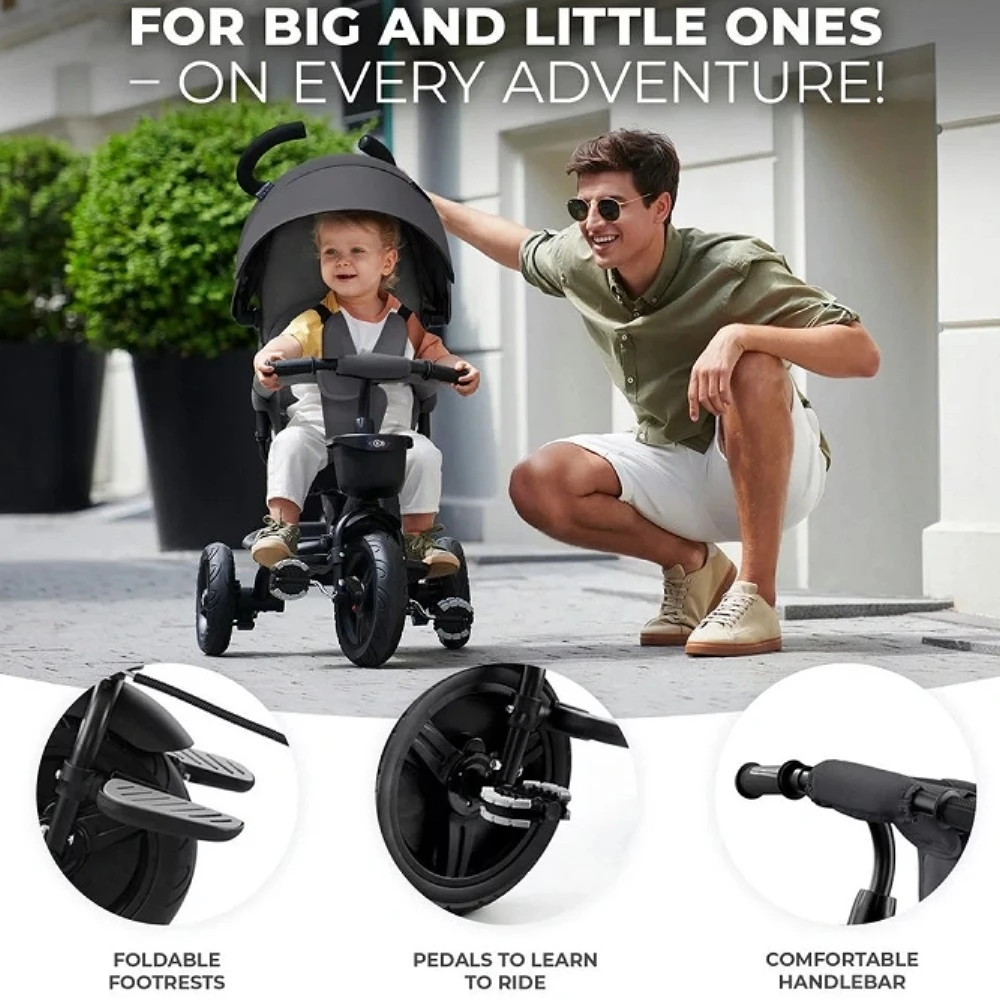 Kinderkraft Tricycle AVEO Malachite Grey - Image 10