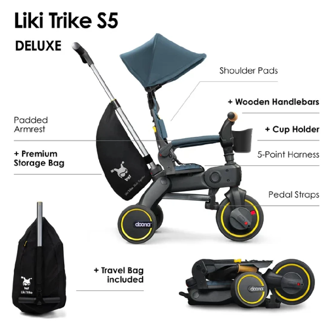 Doona Liki Trike S5 β Ocean Blue - Image 3