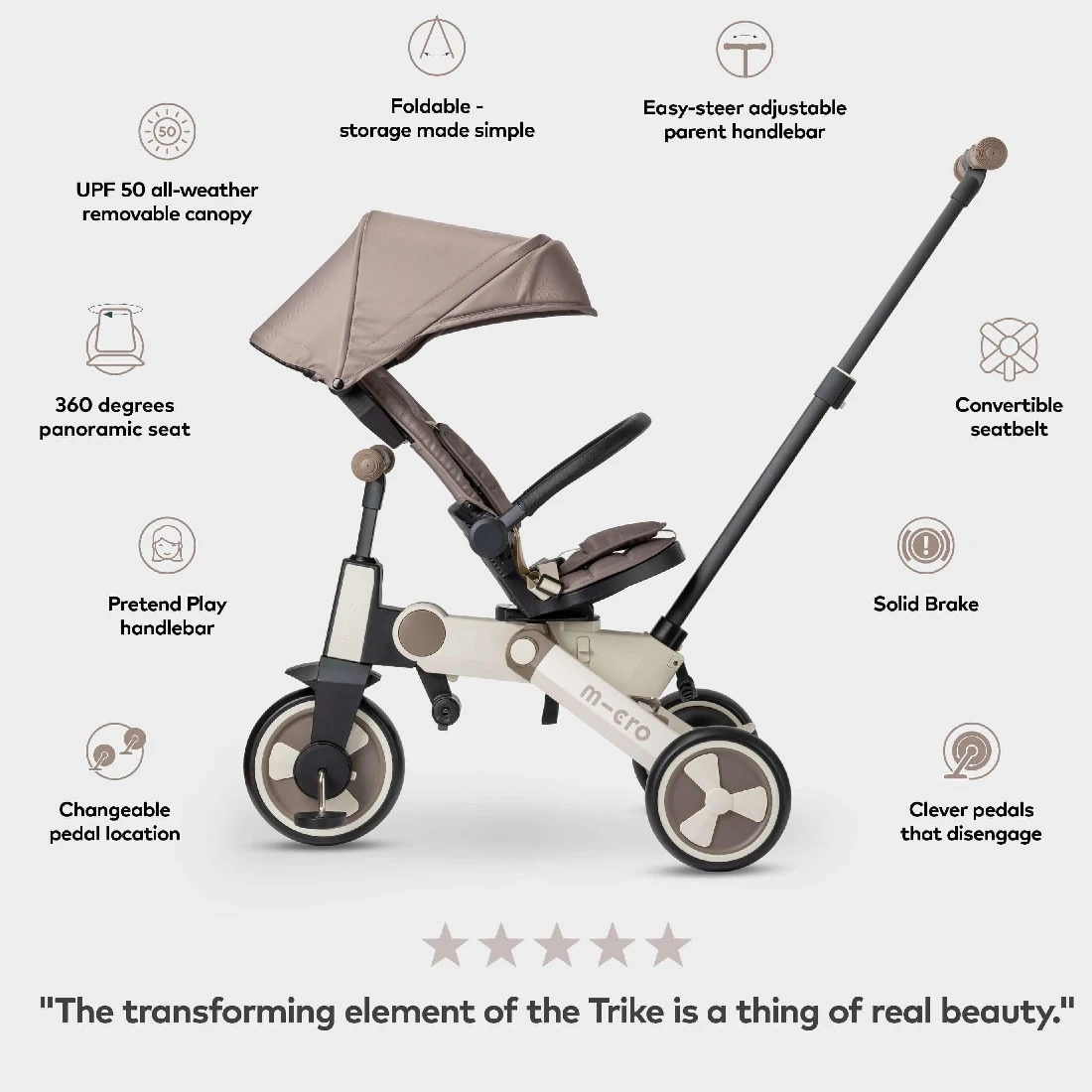 Micro Flexi Trike Latte - Image 4